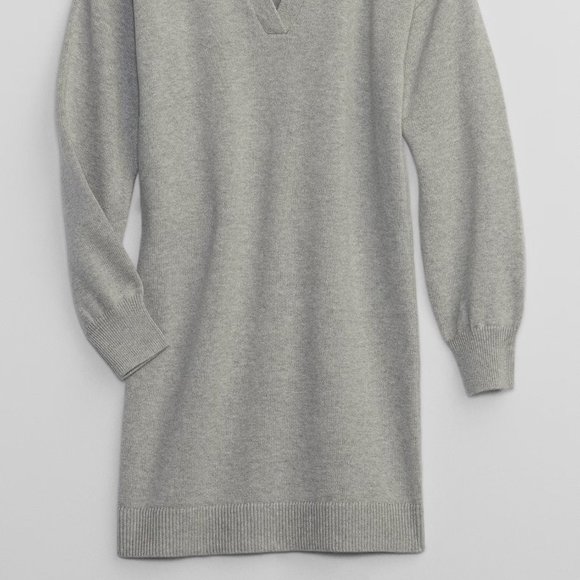 GAP Kids Gray Collared Sweater Dress/ NWT/MED - Picture 2 of 12